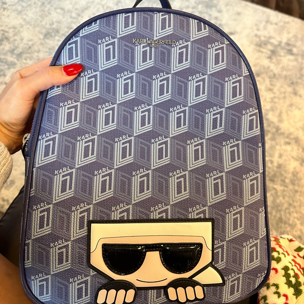New with tags Karl Lagerfeld blue backpack